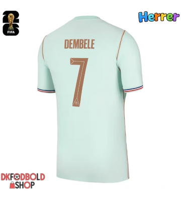 Frankrig Ousmane Dembele #7 Udebanetrøje VM 2026 Kort ærmer